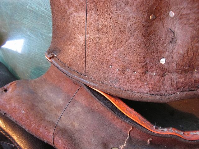 vintage saddle bag repair